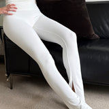 The Ivory Split Hem Legging