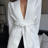 The Ivory Knit Blazer