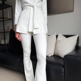 The Ivory Knit Blazer